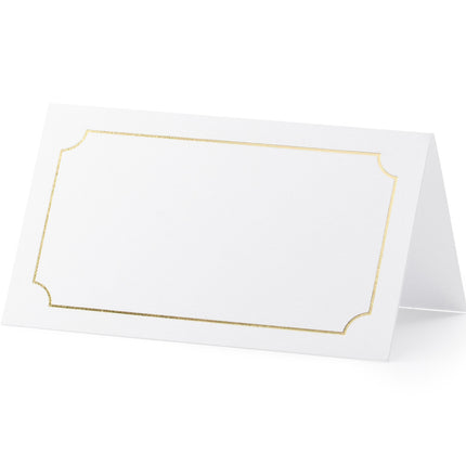 Porte-nom Cadre en or blanc 9.5cm 10pcs