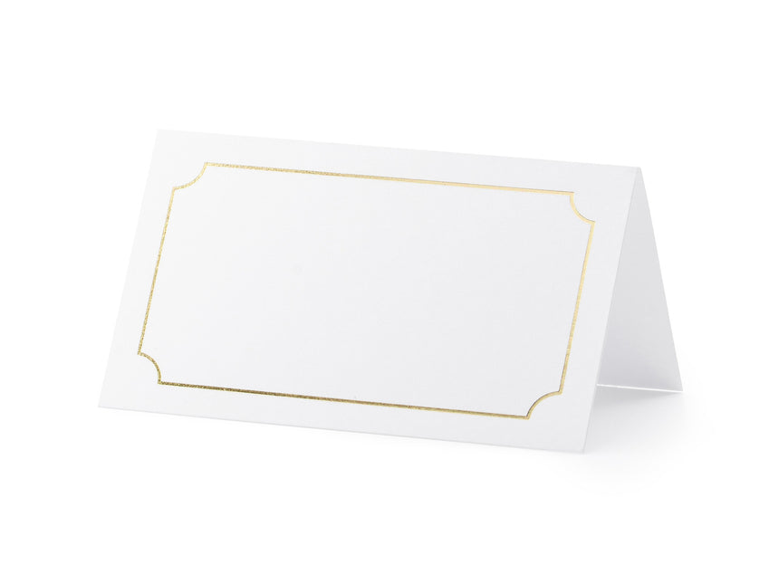 Porte-nom Cadre en or blanc 9.5cm 10pcs