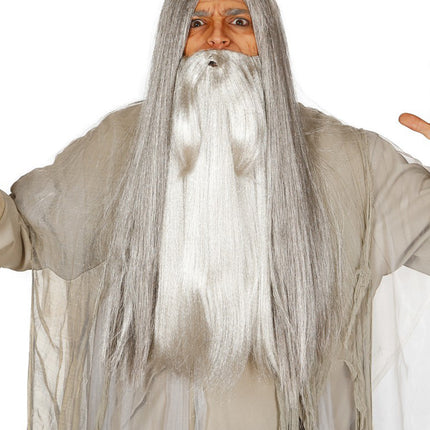 Barbe grise longue