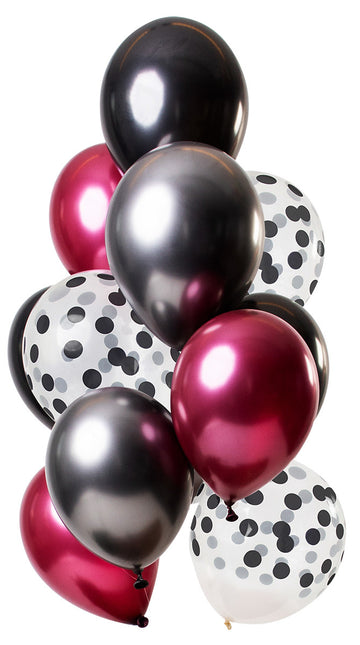 Jeu de ballons noirs 30cm 12pcs