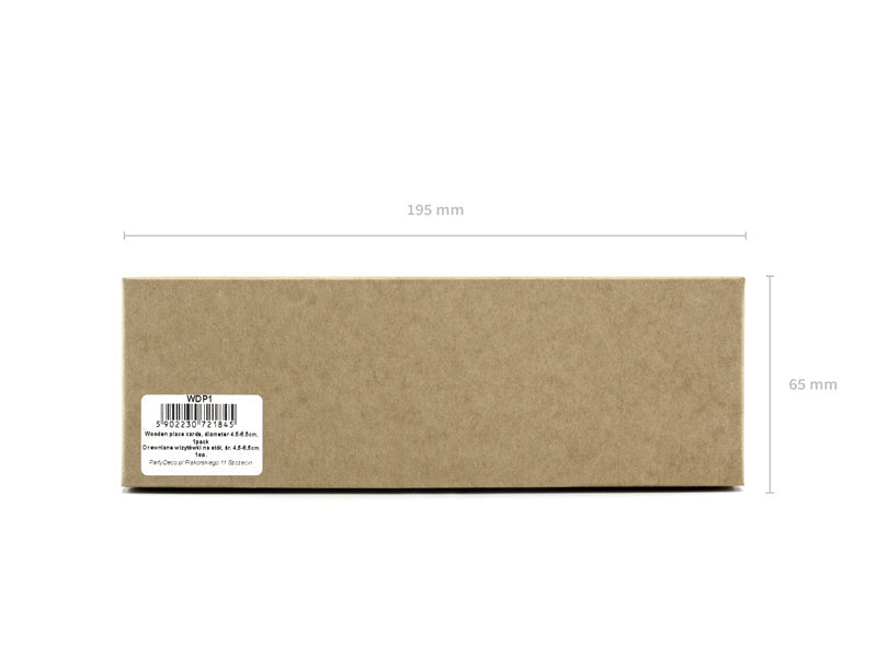 Cartes de table en bois 6pcs