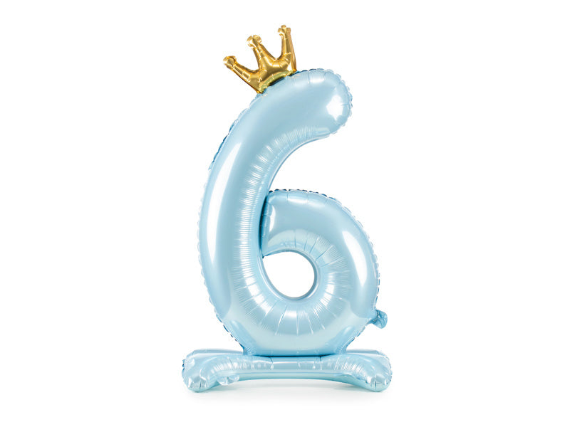 Ballon de baudruche Figure 6 Bleu clair Standard Vide 84cm