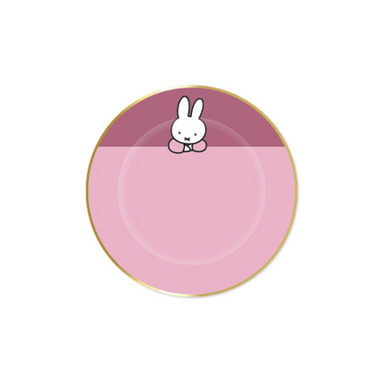 Assiettes Miffy rose pâle 18cm 8pcs