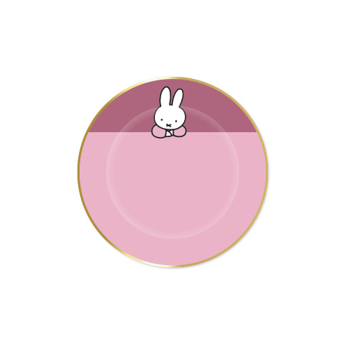 Assiettes Miffy rose pâle 18cm 8pcs