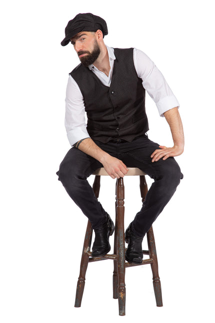 Set d'habillage pour les années folles 20S Gillet et casquette pour hommes