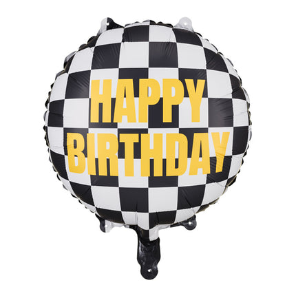 Happy Birthday Helium Balloon Race Flag Empty 35cm