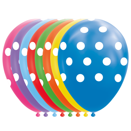 Ballons colorés Dots 30.5cm 8pcs
