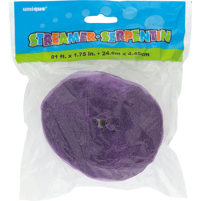 Guirlande en crêpe violet 24m