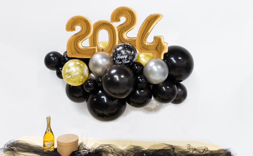 Kit de ballons de baudruche DIY Organic Gold New Year