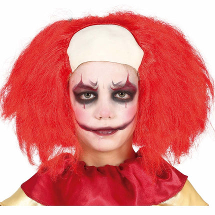 Perruque rouge Clown enfant