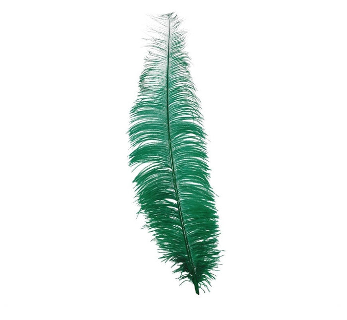 Plumes d'autruche vertes 40cm 12pcs
