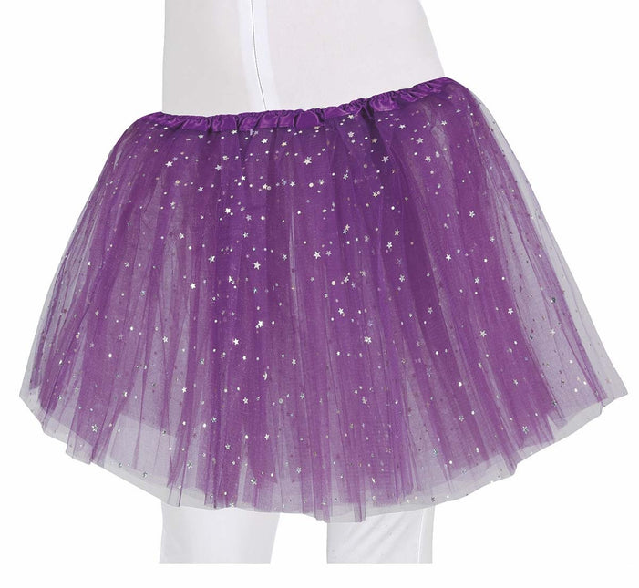 Tutu violet étoiles 30cm