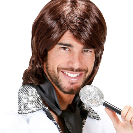 Perruque brune Pop Star