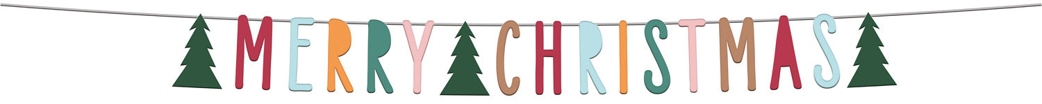 Lettre écharpe Merry Christmas Holy Jolly 1.5m