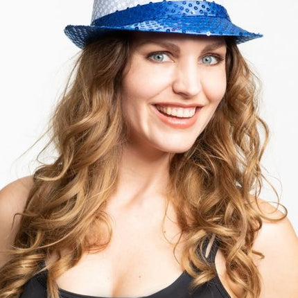 Chapeau à paillettes Rouge Blanc Bleu