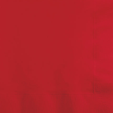 Serviettes de table rouges à 2 couches 33cm 20pcs