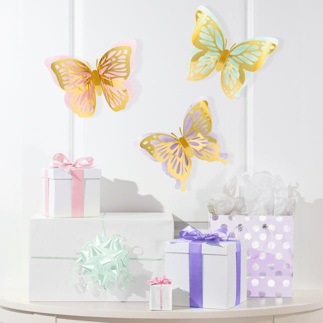 Décoration murale papillon 3pcs