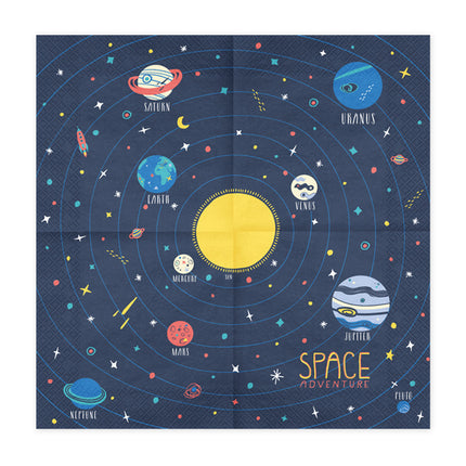 Serviettes de table Espace 33cm 20pcs