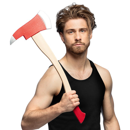 Fausse hache rouge 60cm