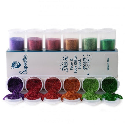 Paillettes colorées arc-en-ciel 6pcs