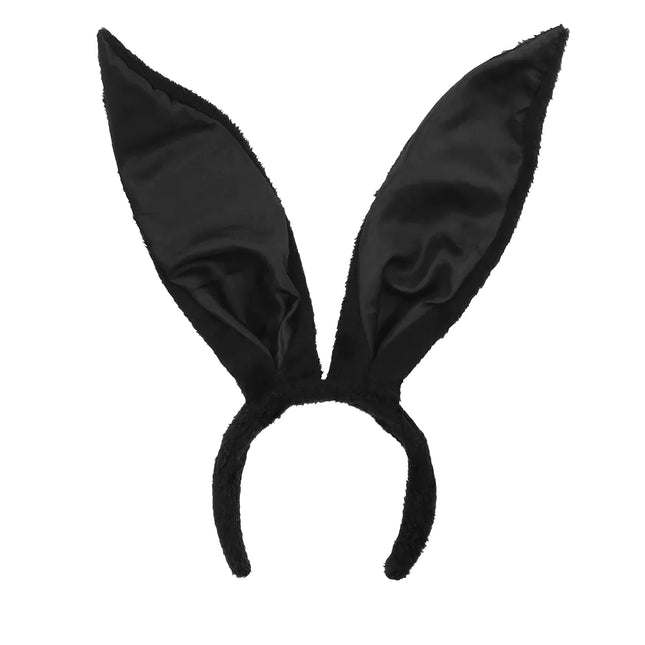 Bandeau à cheveux noir Grandes oreilles de lapin