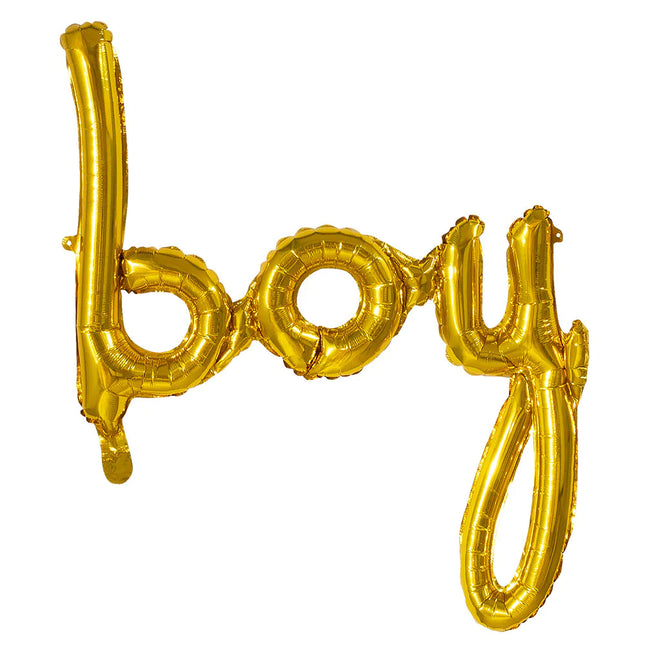 Ballon Lettre de Naissance Or Garçon 60cm