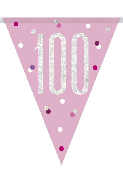 Guirlandes 100 ans rose 2.74m