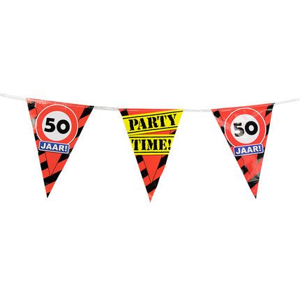 Guirlandes 50 ans Panneau de signalisation 10m