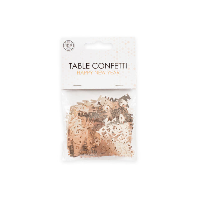 Confetti de table or rose de bonne année 14g