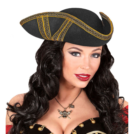 Chapeau noir Tricorne