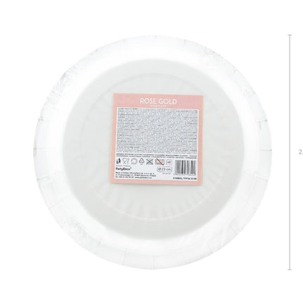 Assiettes en or rose 23cm 6pcs