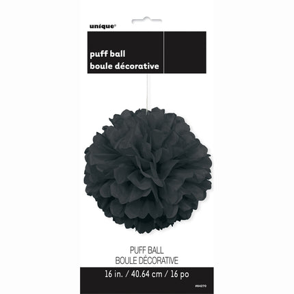 Pompon noir 40cm