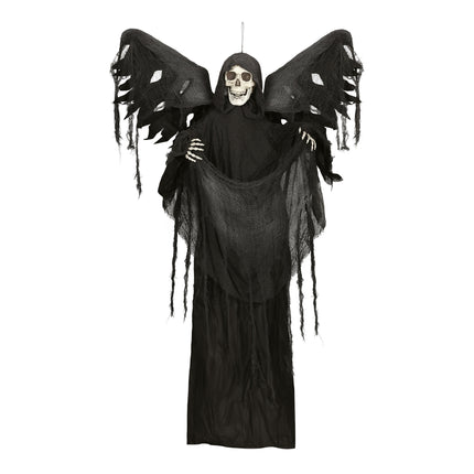 Décoration suspendue d'Halloween Squelette avec son et lumière 1.6m