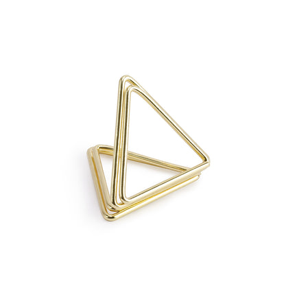 Porte-cartes de visite Triangle doré 2.3cm 10pcs