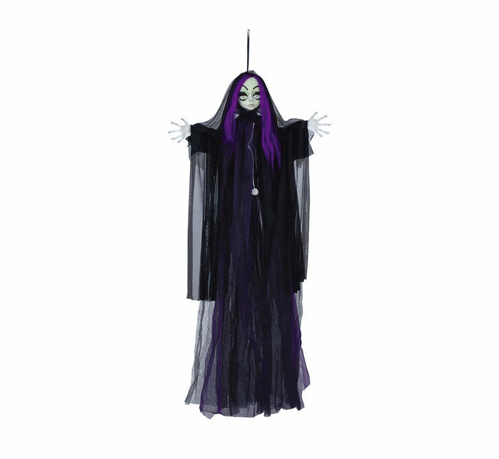 Décoration d'Halloween Poupée suspendue avec lumière 1.2m