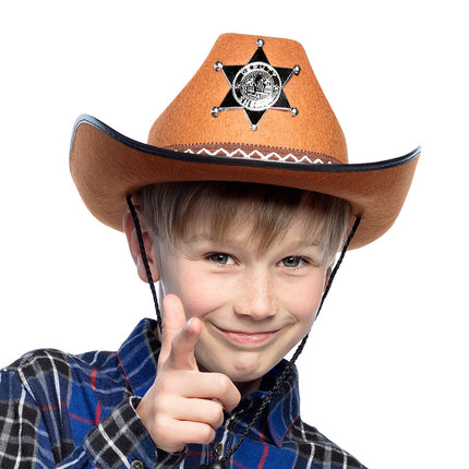 Chapeau de cow-boy Sheriff Enfant