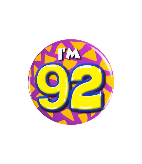 Je suis 92 Bouton 92 ans 5.5cm