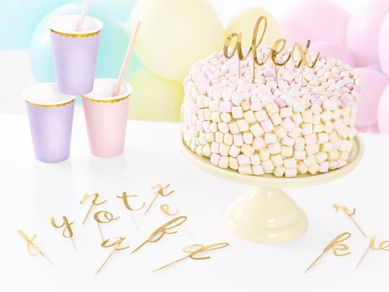Décor de gâteau Alphabet 12cm 53pcs