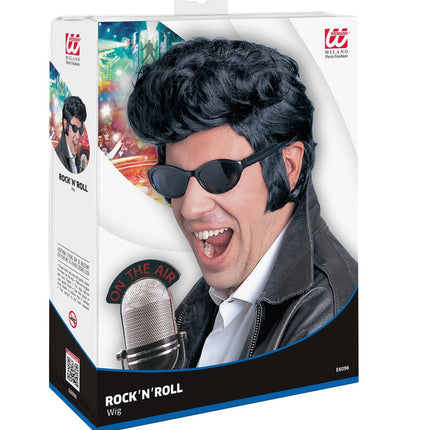 Perruque Elvis noire