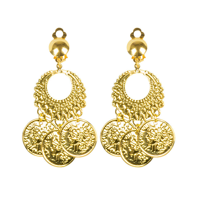 Set boucles d'oreilles et collier de danse orientale