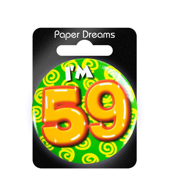 Je suis 59 Bouton 59 ans 5.5cm