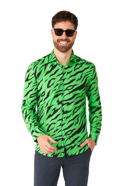 Chemise vert tigre Hommes <tc>OppoSuits</tc>