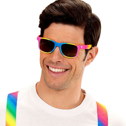 Lunettes jaunes bleues roses