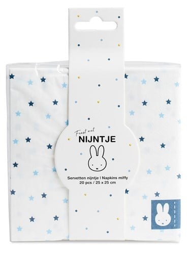 Serviettes Miffy Bleu 25cm 20pcs
