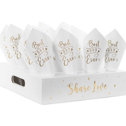 Cônes de confettis avec support