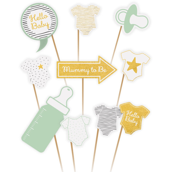 Set Photobooth Hello Baby 10pcs