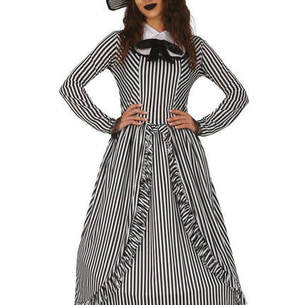 Costume d'Halloween de sorcière Dames Noir Blanc