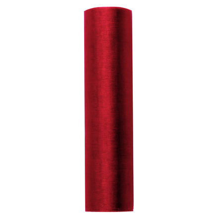 Tissu organza rouge 16cm 9m