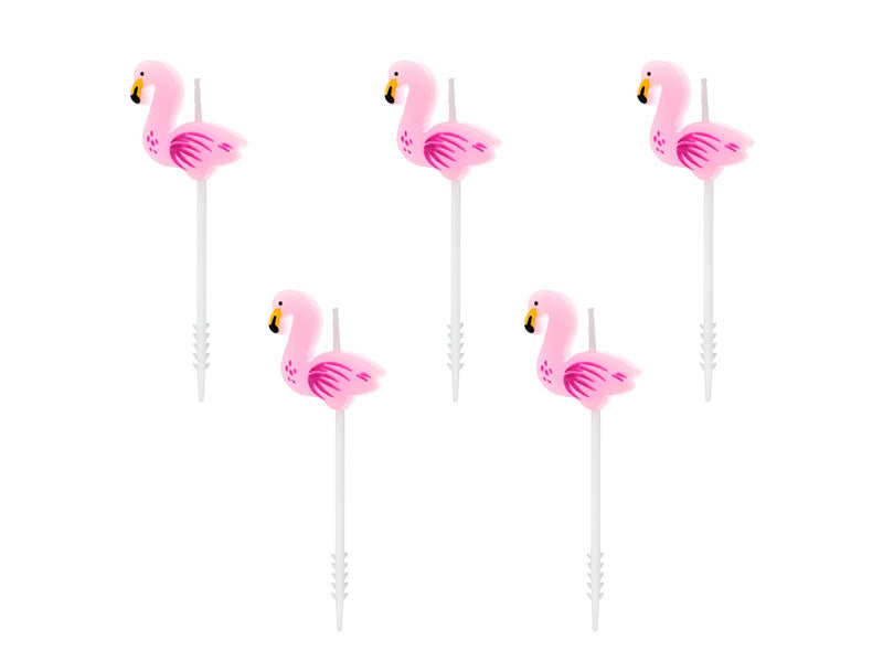 Bougies Flamant 3cm 5pcs