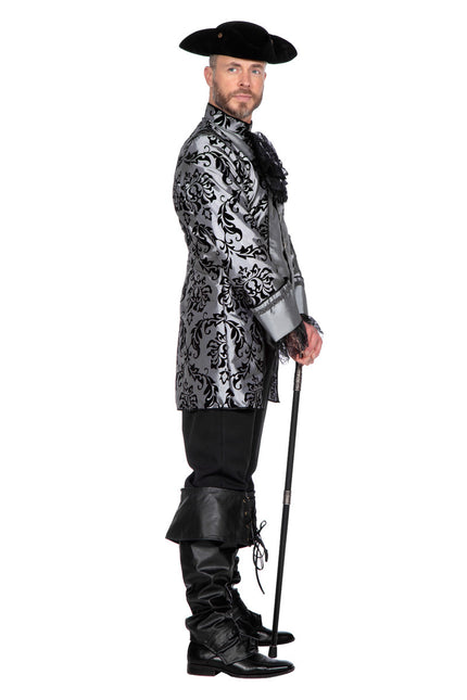 Costume Marquis Gris Noir Hommes